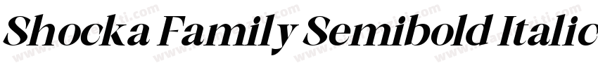 Shocka Family Semibold Italic字体转换